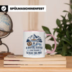Bayrische Tasse mit Spruch A Haferl Kaffee und dann schau ma – Rosa [farbe:rosa]