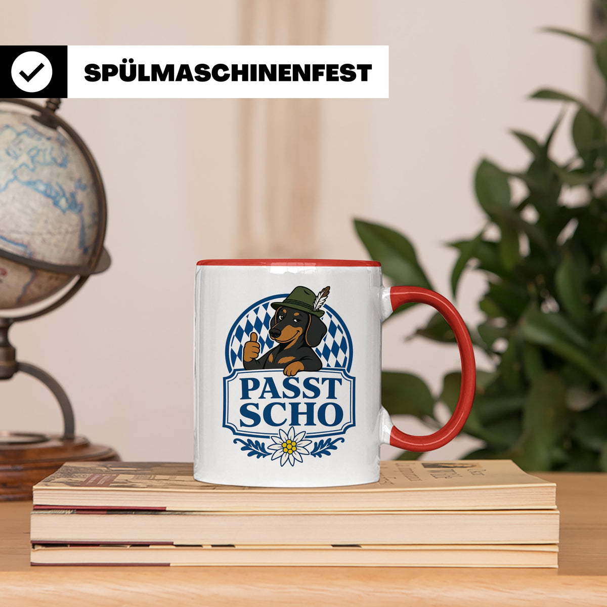Passt scho Tasse - Bayrischer Spruch Geschenk für Bayern Boa – Rot [farbe:rot]