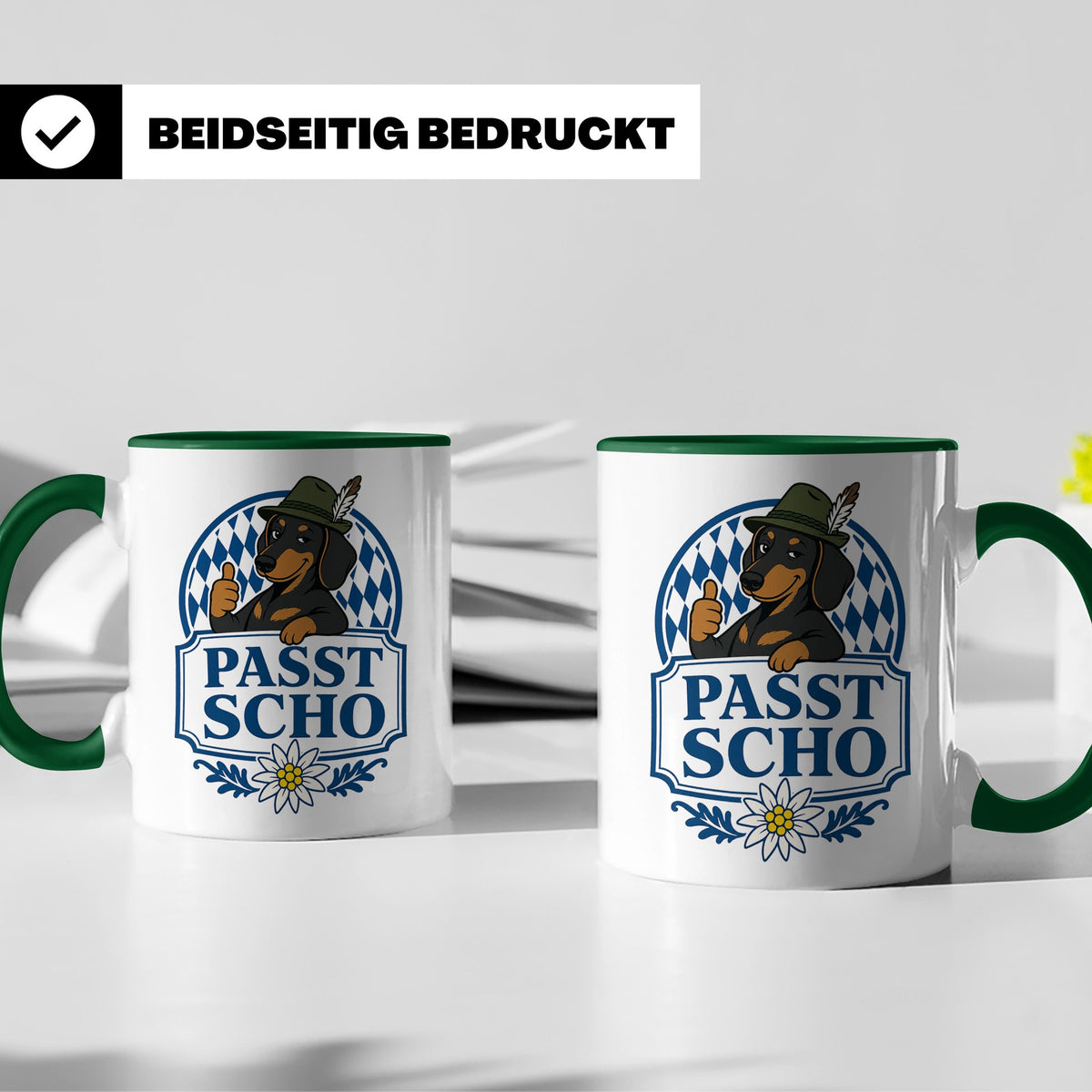 Passt scho Tasse - Bayrischer Spruch Geschenk für Bayern Boa – Grün [farbe:grün]