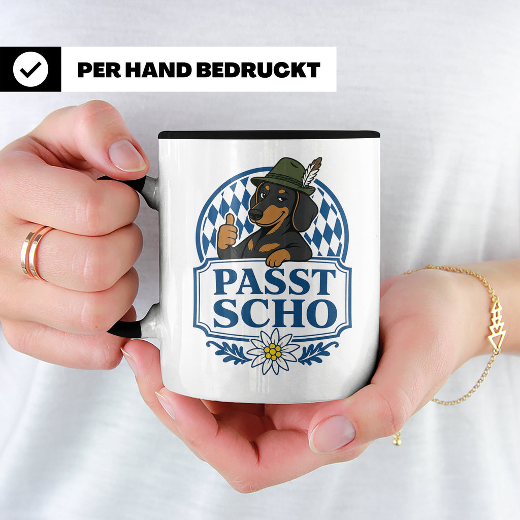 Passt scho Tasse - Bayrischer Spruch Geschenk für Bayern Boa – Schwarz [farbe:schwarz]