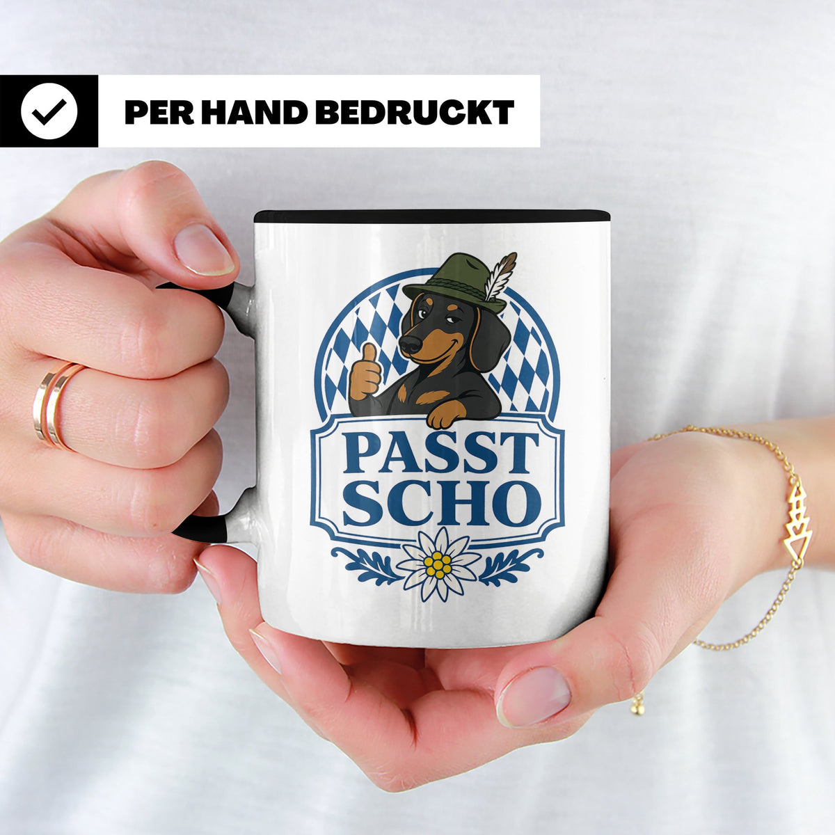Passt scho Tasse - Bayrischer Spruch Geschenk für Bayern Boa – Schwarz [farbe:schwarz]