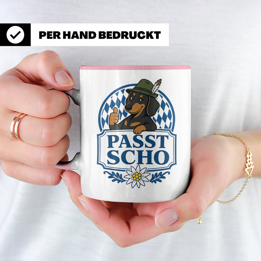 Passt scho Tasse - Bayrischer Spruch Geschenk für Bayern Boa – Rosa [farbe:rosa]