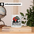 Bonsai Tasse mit Spruch Bonsai ist meine Therapie - Geschenk – Weiß [farbe:weiß]