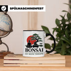 Bonsai Tasse mit Spruch Bonsai ist meine Therapie - Geschenk – Schwarz [farbe:schwarz]