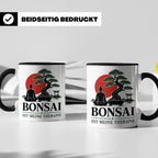 Bonsai Tasse mit Spruch Bonsai ist meine Therapie - Geschenk – Schwarz [farbe:schwarz]