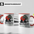 Bonsai Tasse mit Spruch Bonsai ist meine Therapie - Geschenk – Rot [farbe:rot]