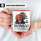 Bonsai Tasse mit Spruch Bonsai ist meine Therapie - Geschenk – Rot [farbe:rot]