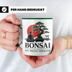 Bonsai Tasse mit Spruch Bonsai ist meine Therapie - Geschenk – Grün [farbe:grün]
