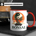 Bonsai Tasse Yin Yang - Geschenk für Bonsai Liebhaber Zen Me – Rot [farbe:rot]