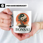 Bonsai Tasse Yin Yang - Geschenk für Bonsai Liebhaber Zen Me – Weiß [farbe:weiß]