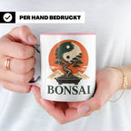 Bonsai Tasse Yin Yang - Geschenk für Bonsai Liebhaber Zen Me – Rosa [farbe:rosa]
