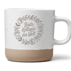 Tasse Beste Kollegin der Welt - Florale Kaffeetasse mit Rosen - Geschenk für Lieblingskollegin Büro - Becher Dankeschön Kollegin