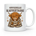 Offizielle Kaffeetasse Hochlandrind - Geschenk für Highland  – Weiß [farbe:weiß]