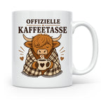 Offizielle Kaffeetasse Hochlandrind - Geschenk für Highland  – Weiß [farbe:weiß]