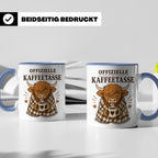 Offizielle Kaffeetasse Hochlandrind - Geschenk für Highland  – Blau [farbe:blau]