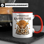 Offizielle Kaffeetasse Hochlandrind - Geschenk für Highland  – Rot [farbe:rot]