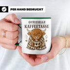Offizielle Kaffeetasse Hochlandrind - Geschenk für Highland  – Grün [farbe:grün]