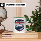 LKW Fahrer Tasse mit Spruch Mein Büro hat 40 Tonnen - Gesche – Grün [farbe:grün]