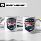 LKW Fahrer Tasse mit Spruch Mein Büro hat 40 Tonnen - Gesche – Weiß [farbe:weiß]