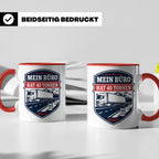 LKW Fahrer Tasse mit Spruch Mein Büro hat 40 Tonnen - Gesche – Rot [farbe:rot]