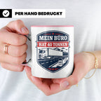 LKW Fahrer Tasse mit Spruch Mein Büro hat 40 Tonnen - Gesche – Rosa [farbe:rosa]