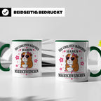 Meerschweinchen Tasse Die coolsten Mädchen haben Meerschwein – Grün [farbe:grün]
