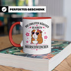 Meerschweinchen Tasse Die coolsten Mädchen haben Meerschwein – Rot [farbe:rot]