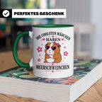 Meerschweinchen Tasse Die coolsten Mädchen haben Meerschwein – Grün [farbe:grün]