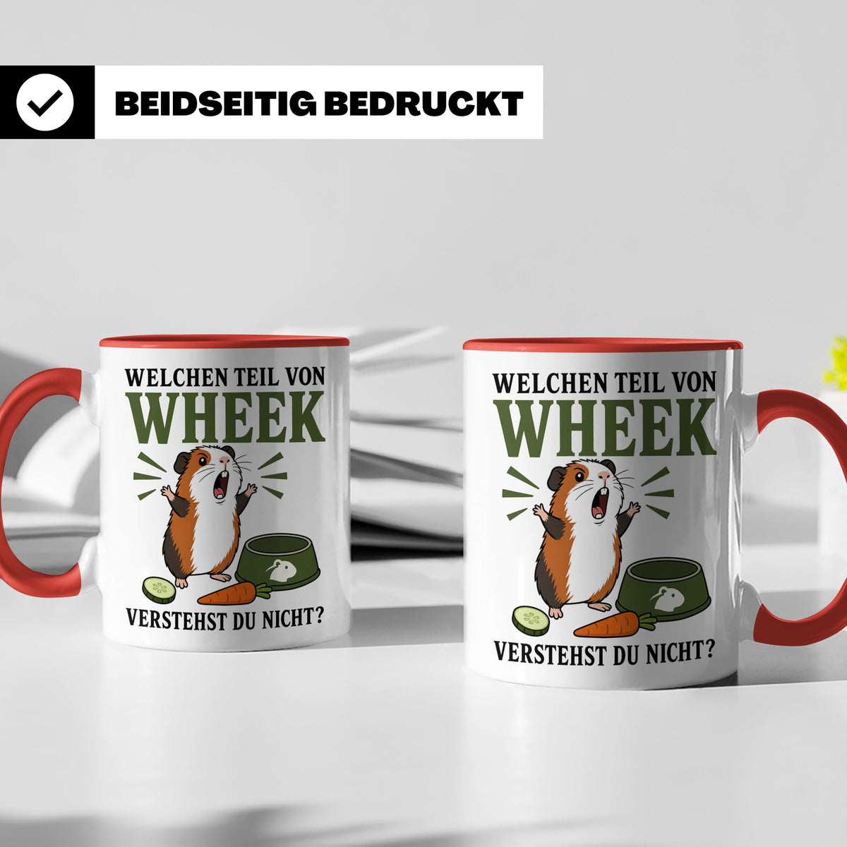 Meerschweinchen Tasse Welchen Teil von Wheek verstehst du ni – Rot [farbe:rot]