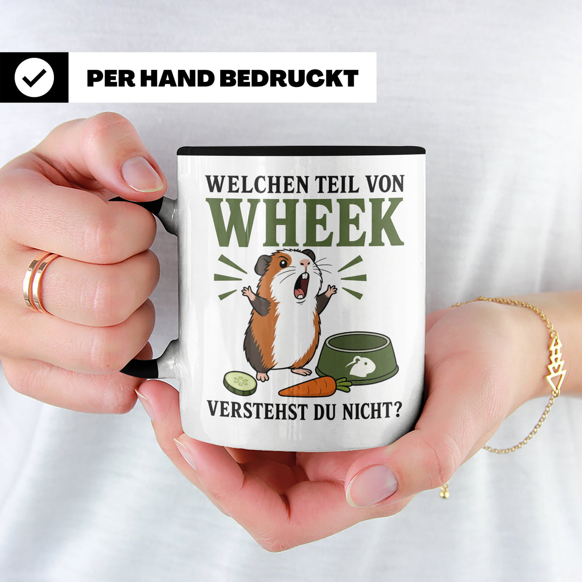 Meerschweinchen Tasse Welchen Teil von Wheek verstehst du ni – Schwarz [farbe:schwarz]