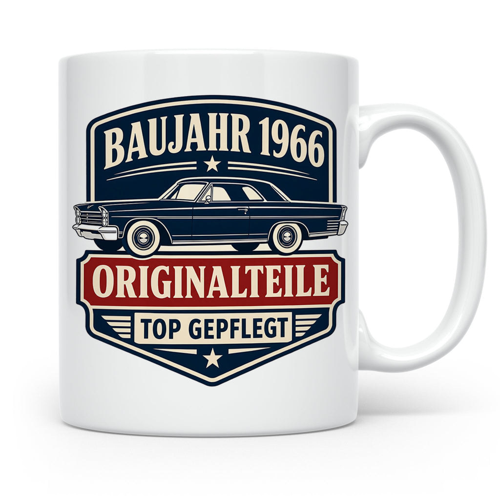 Baujahr 1966 Tasse Originalteile top gepflegt - Geschenk zum – Weiß [farbe:weiß]