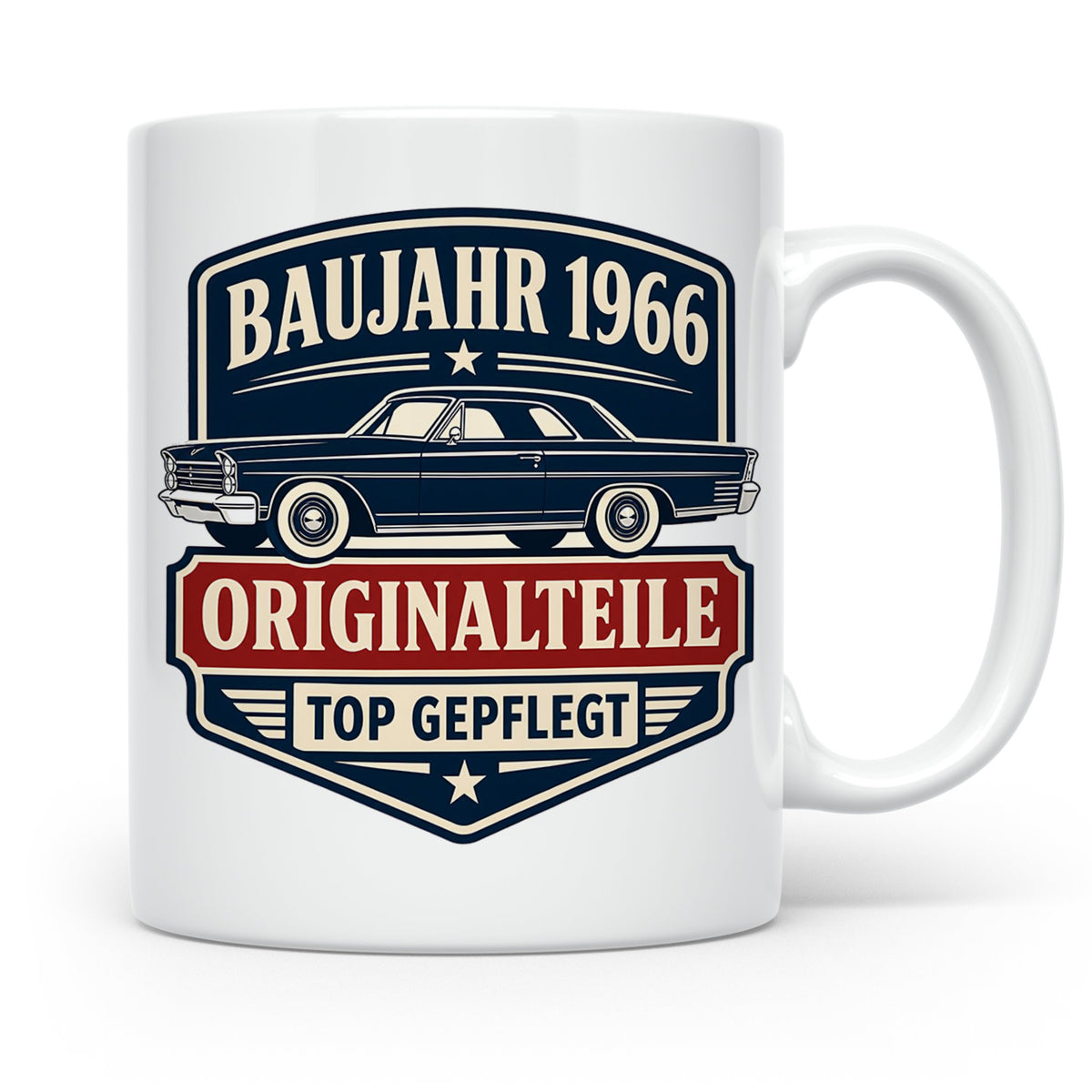 Baujahr 1966 Tasse Originalteile top gepflegt - Geschenk zum – Weiß [farbe:weiß]