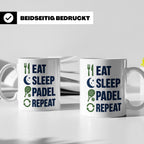 Eat Sleep Padel Repeat Tasse - Geschenk für Padelspieler Pad – Weiß [farbe:weiß]