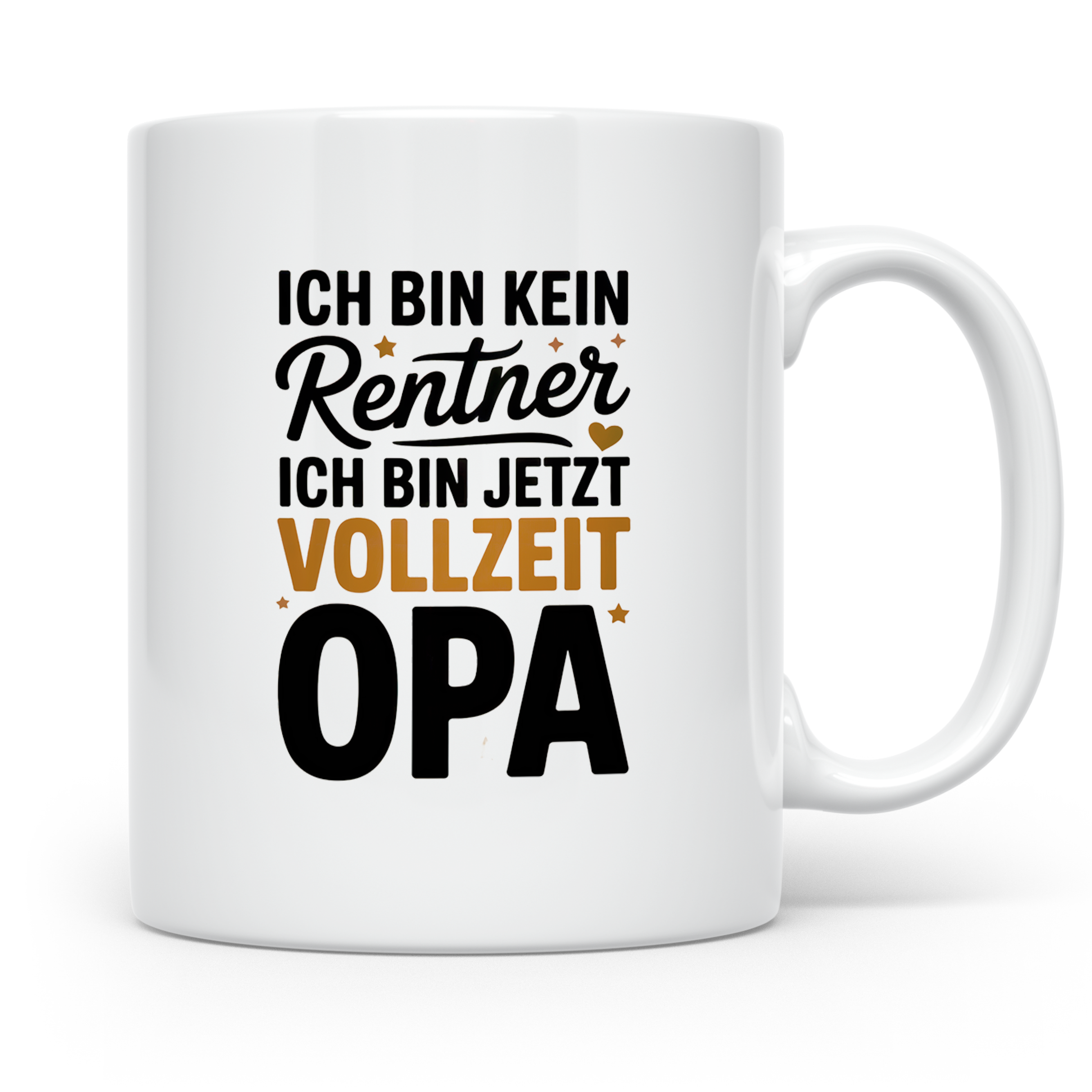 Vollzeit Opa Kaffeetasse - Ich bin kein Rentner mehr! Gesche – Weiß [farbe:weiß]