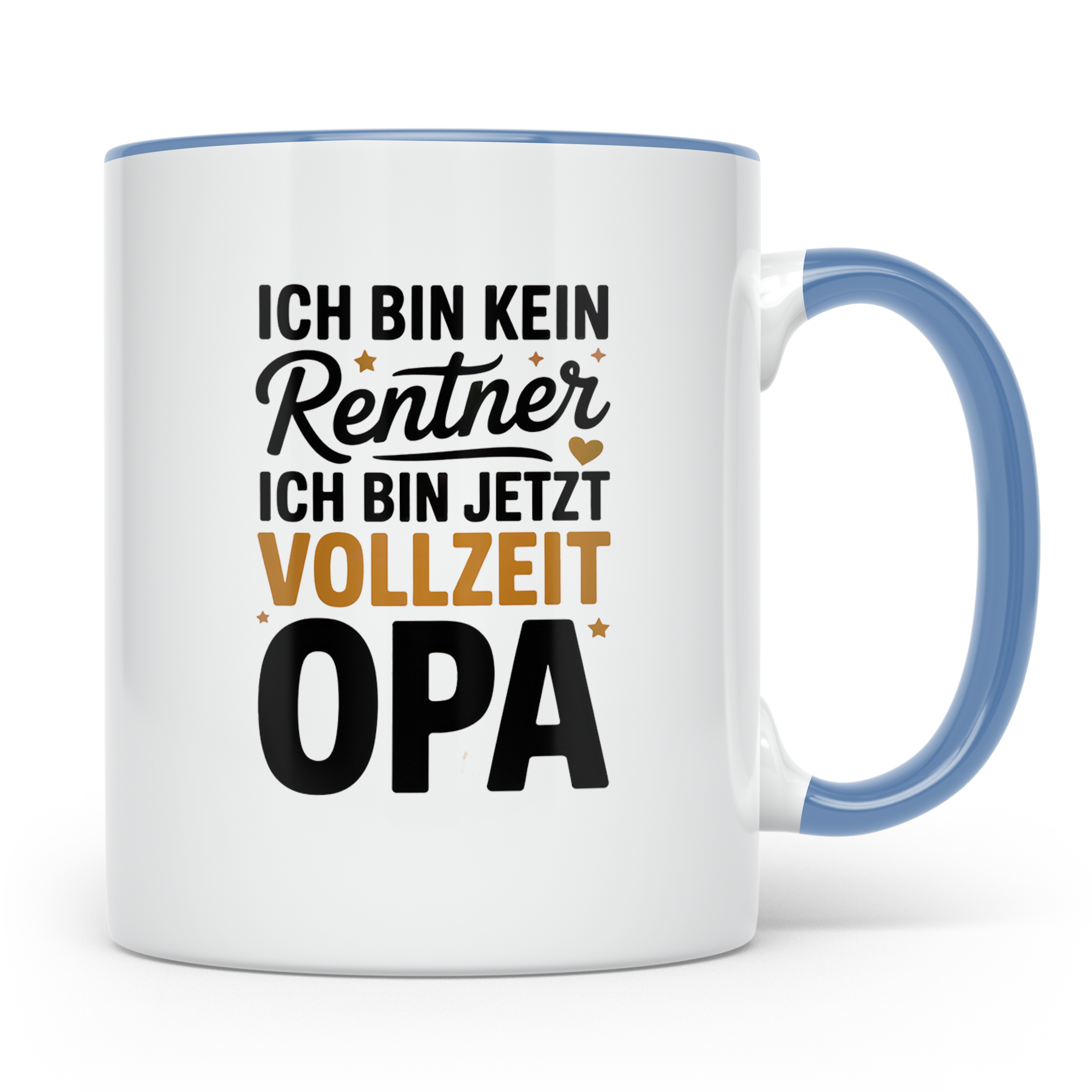 Vollzeit Opa Kaffeetasse - Ich bin kein Rentner mehr! Gesche – Blau [farbe:blau]