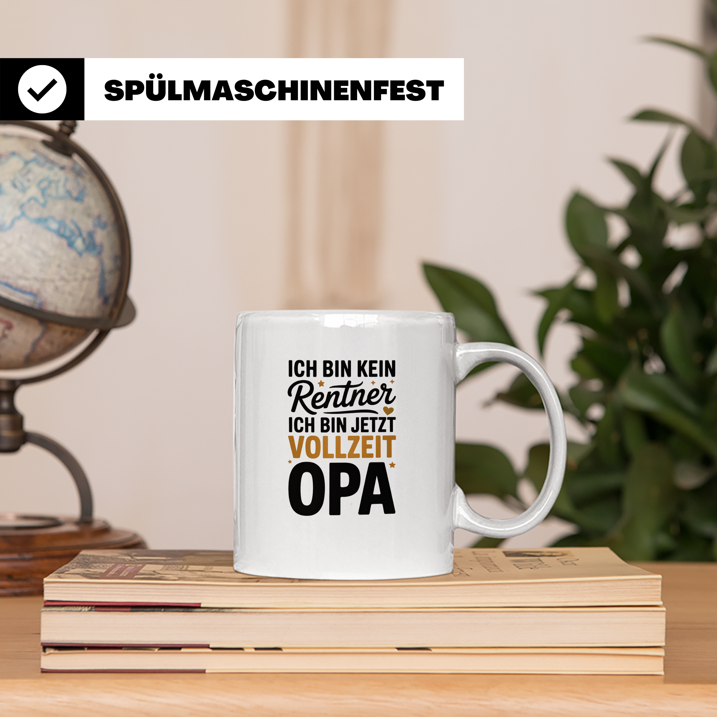 Vollzeit Opa Kaffeetasse - Ich bin kein Rentner mehr! Gesche – Weiß [farbe:weiß]