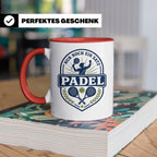Padel Tasse mit Spruch Nur noch ein Satz - Geschenk für Pade – Rot [farbe:rot]