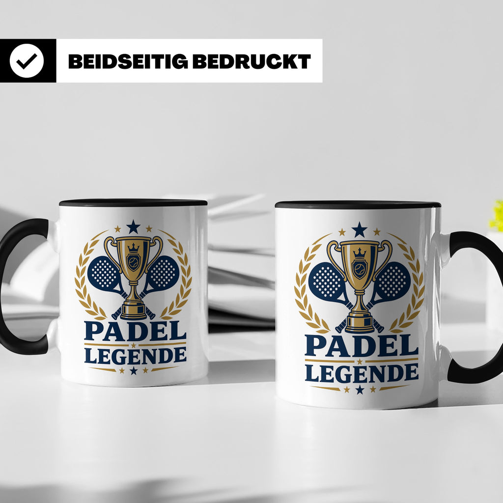 Padel Legende Tasse - Geschenk für Padelspieler Padel Tennis – Schwarz [farbe:schwarz]