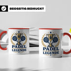 Padel Legende Tasse - Geschenk für Padelspieler Padel Tennis – Rot [farbe:rot]