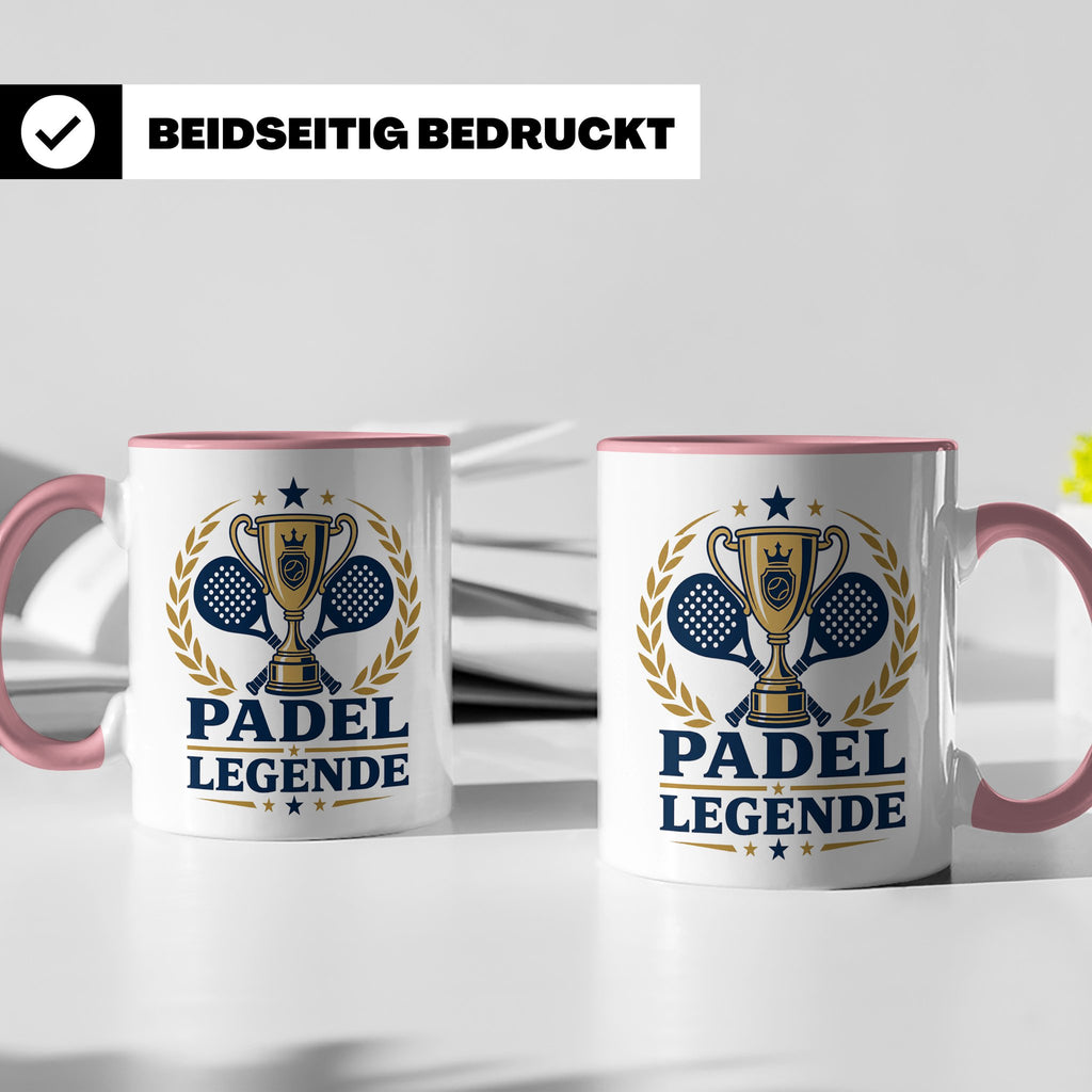 Padel Legende Tasse - Geschenk für Padelspieler Padel Tennis – Rosa [farbe:rosa]