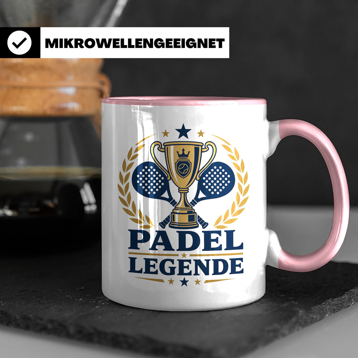 Padel Legende Tasse - Geschenk für Padelspieler Padel Tennis – Rosa [farbe:rosa]