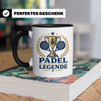 Padel Legende Tasse - Geschenk für Padelspieler Padel Tennis – Schwarz [farbe:schwarz]