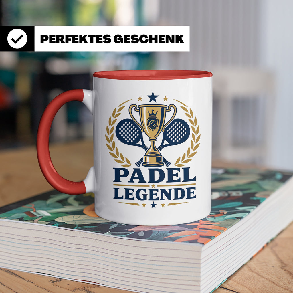 Padel Legende Tasse - Geschenk für Padelspieler Padel Tennis – Rot [farbe:rot]