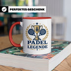 Padel Legende Tasse - Geschenk für Padelspieler Padel Tennis – Rot [farbe:rot]