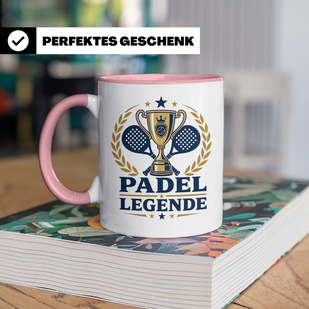 Padel Legende Tasse - Geschenk für Padelspieler Padel Tennis – Rosa [farbe:rosa]
