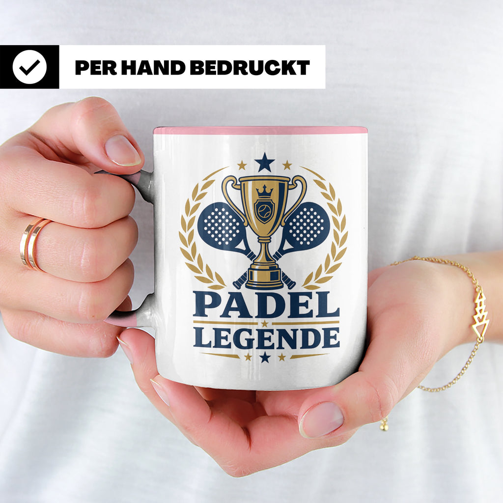 Padel Legende Tasse - Geschenk für Padelspieler Padel Tennis – Rosa [farbe:rosa]