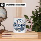 Moin Tasse Küste Leuchtturm Möwen Dünen - Geschenk Norddeuts – Rosa [farbe:rosa]