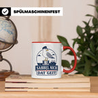 Plattdeutsch Tasse mit Spruch Sabbel nich dat geit - Geschen – Rot [farbe:rot]