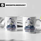 Plattdeutsch Tasse mit Spruch Sabbel nich dat geit - Geschen – Weiß [farbe:weiß]