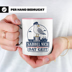 Plattdeutsch Tasse mit Spruch Sabbel nich dat geit - Geschen – Rosa [farbe:rosa]